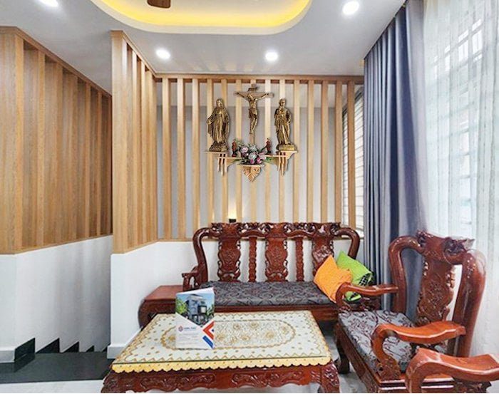 Cách Thiết Kế Bàn Thờ Công Giáo Đẹp Hiện Đại 4 2 ban tho chua treo vach tuong dep 1